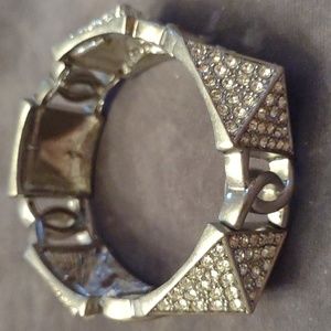 NWOT Stretch Metal Bracelet with Crystals